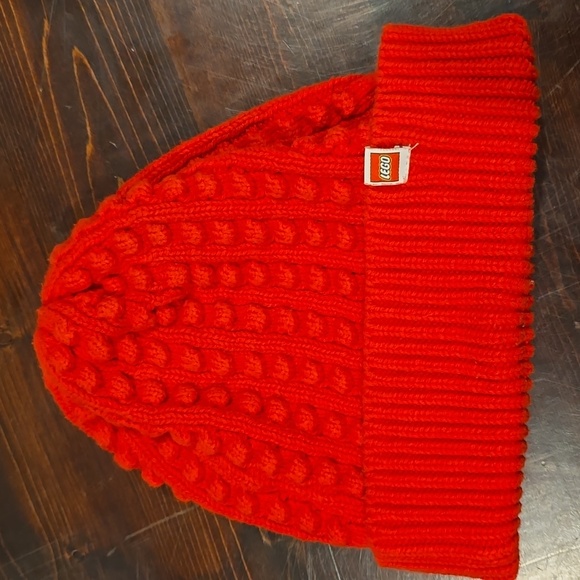 Red LEGO Minifigure Knit Beanie Hat (One Size) - Picture 2 of 4